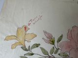 a picture of a drawing of a flower on a piece of paper