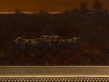 a painting of a herd of sheep in a field