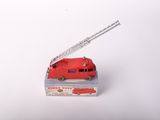 a toy fire truck with a ladder on top of it