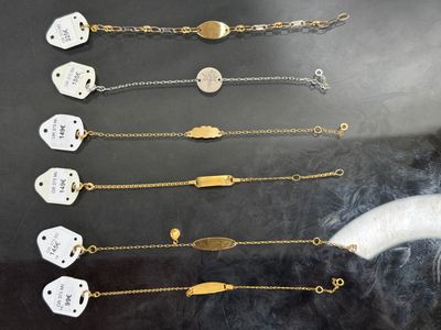 several different types of bracelets are displayed on a table