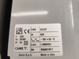a close up of a machine with a label on it ' s side