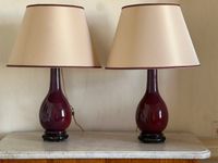 PAIRE DE VASES EN CERAMIQUE SANG DE BOEUF montés en lampe. (photo 2)