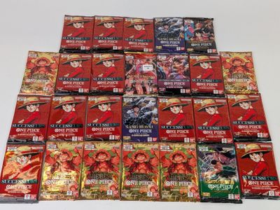 une pile de cartes d'anime empilées les unes sur les autres