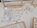 a table with a lot of jewelry on it