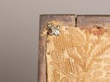 a piece of fabric on the back of a chair