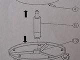 a drawing of a drawing of a table with wheels and a table top