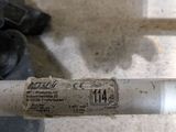 a close up of a pipe with a sticker on it