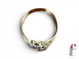 an image of a gold ring with a blue topaz stone