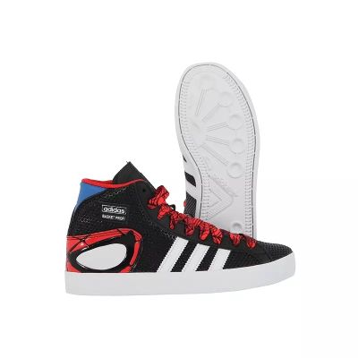 Baskets montantes noires et rouges pour garçon, avec imprimé Spider-Man