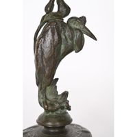 CAIN Auguste. (1821-1894). « Paire de petits chandeliers, hé… (photo 2)