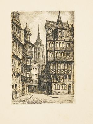 une photo représentant un dessin d'une rue dans une ville