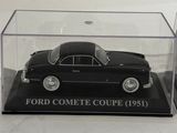 a black model of a car in a display case