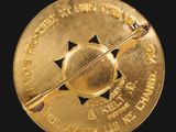 an image of a gold medal with a star of david on it