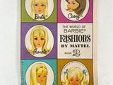 a book with a picture of barbie fashions on it