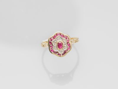 an antique ruby and diamond ring