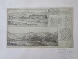 une image représentant un dessin de paysage avec un château au loin