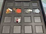 a display case with many different types of jewelry