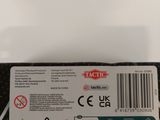 the back of a plastic box with a label on it