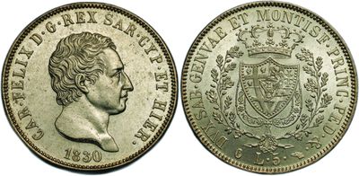 a silver coin with an image of a man ' s head and a coat of arms on it