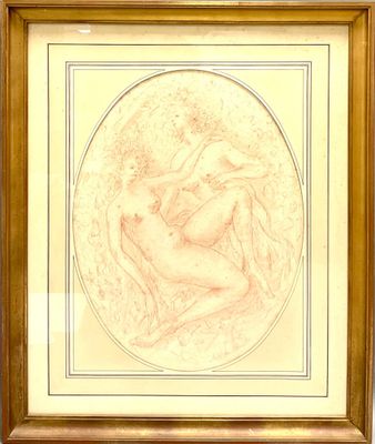 Rodolphe PLANQUETTE (1926), Nus féminins sur un tapis de feu…