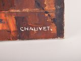 an image of a close up of a painting on a white surface
