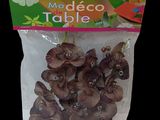 a bag of mushrooms that are on a table