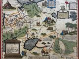 une vieille carte d'un pays sur laquelle figurent de nombreuses personnes