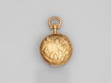 une montre de poche en or 18 carats ornée d'un motif floral