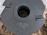 a picture of a black spool on a brown paper bag