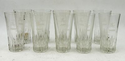 393 / H2 / 10 verres publicitaires à orangeade Picon, h…
