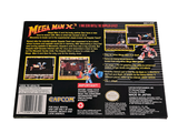the back cover of a video game box for mega man x