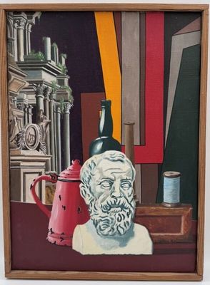 Bernard MORTEYROL (1942-2019) "La cafetière rouge"