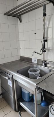 1 plonge inox 1 bac 1 égouttoir avec dosseret et douchette, 120 x 70 c - Photo 1