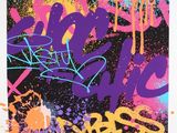 une photo représentant une peinture représentant un graffiti sur un mur