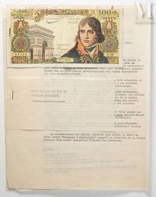 an old document with a picture of a man in uniform on it