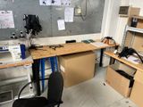 an image of a work space with a desk and a chair