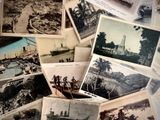 beaucoup de vieilles photos de bateaux sur la plage