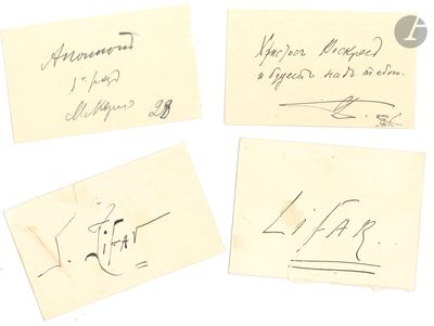 Serge de DIAGHILEV (1872-1929). 3 billets autographes avec l…
