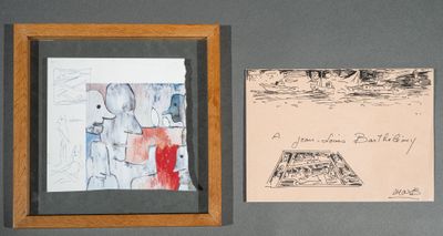 une photo d'une photo et un dessin accroché au mur