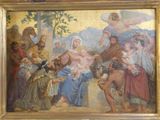 a picture of a painting on the wall of a building
