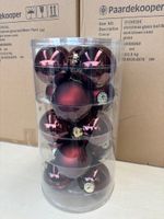 (x240) Boules de noêl 80 mm en verre "combiné brun foncé" 16… (photo 3)