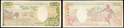 two different bank notes with a picture of a man and a woman on them