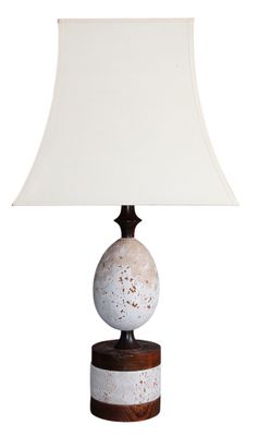 an image of a table lamp with a white shade on it