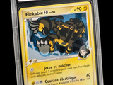a close up of a pokemon card in a plastic case