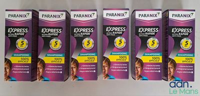 four boxes of pharmy express hair care products on a white surface