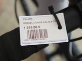 a label on the handlebar of a bike with a barcode