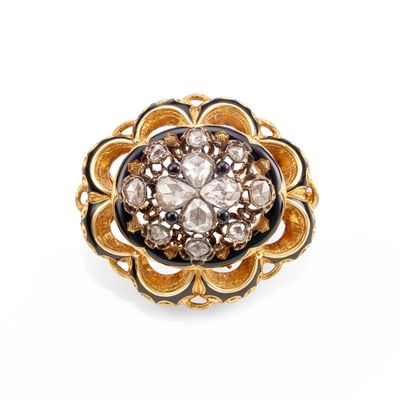 an image of a gold and diamond ring on a white background