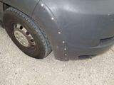 a close up of a car with a flat tire