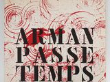 a book cover with a red and black design on it
