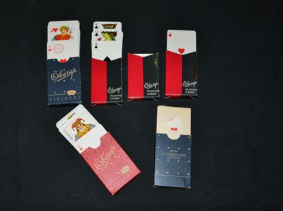 Lot de six jeux de cartes modernes OBERGS non recomptés